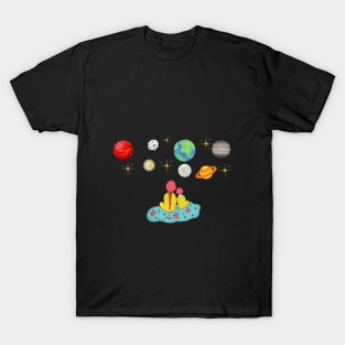 mother and child discovering the universe T-Shirt